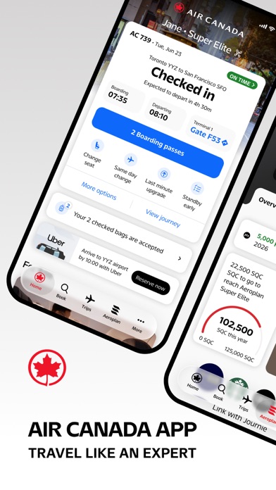 Air Canada + Aeroplan App Store screenshot 1
