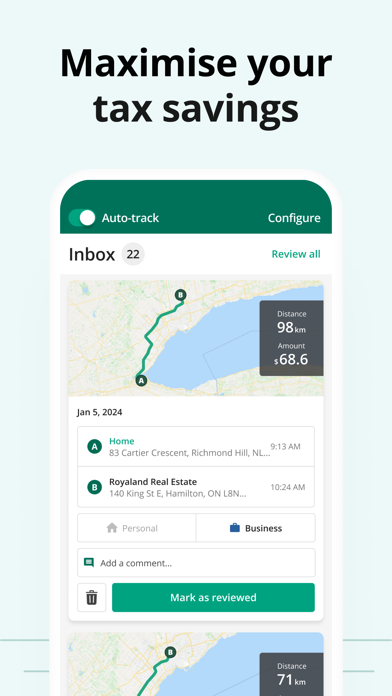 Mileage Tracker by Driversnote App Store screenshot 2