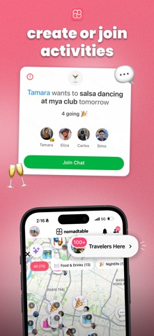 nomadtable: travel friends App Store screenshot 2