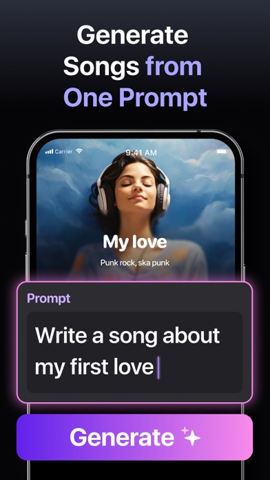 AI Song Music Generator: Muzio App Store screenshot 2