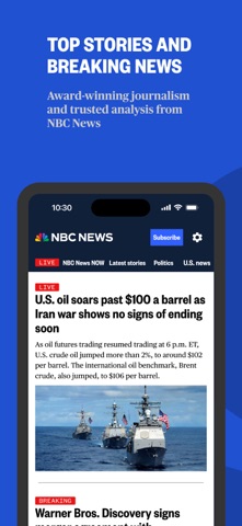 NBC News: Breaking & US News App Store screenshot 1