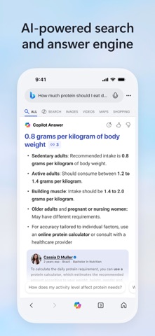 Microsoft Bing Search App Store screenshot 1