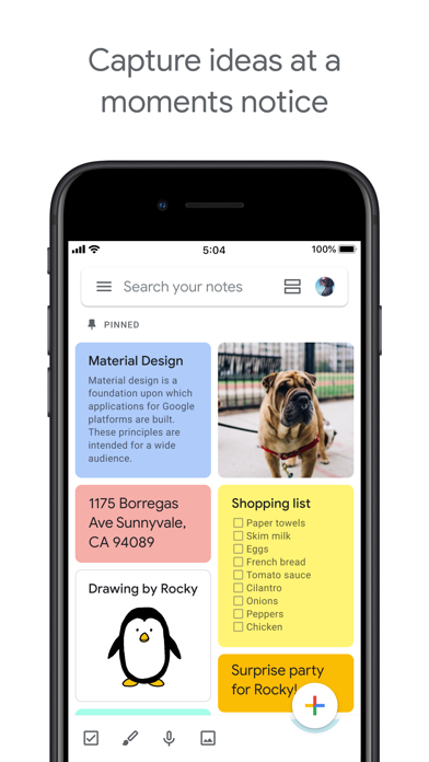 Google Keep - Notes and lists App Store screenshot 1