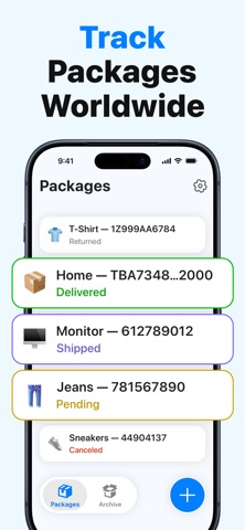 Package Tracker - TrackPack App Store screenshot 1