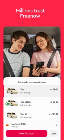 Freenow by Lyft - taxi & more App Store screenshot 2