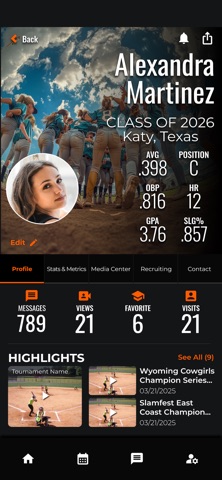 AthletesGoLive V2 App Store screenshot 1