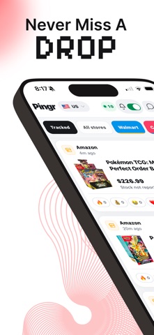 Pingr - TCG & Restock Alerts App Store screenshot 1