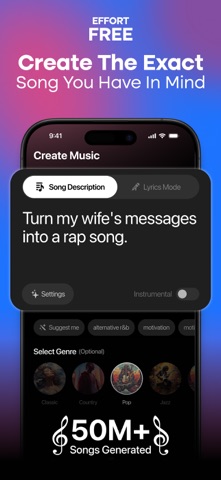 MyTunes : AI Music Generator App Store screenshot 1
