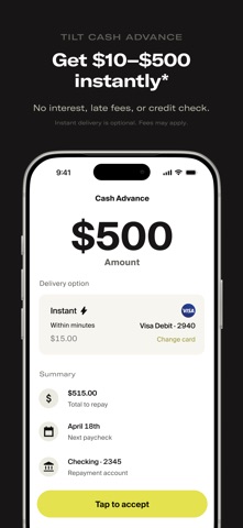 Tilt: Cash Advance & Credit App Store screenshot 2
