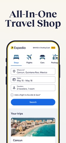 Expedia: Hotels, Flights, Cars App Store screenshot 1