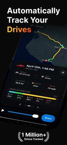 Wheelz - Speed & Drive Tracker App Store screenshot 1