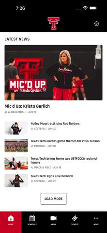 Texas Tech Red Raiders App Store screenshot 1