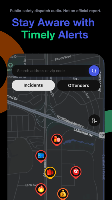 CrimeRadar Dispatch Audio App Store screenshot 1