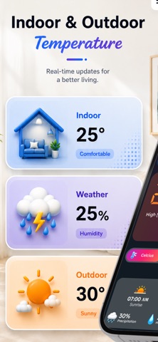Room Temperature + Thermometer App Store screenshot 1