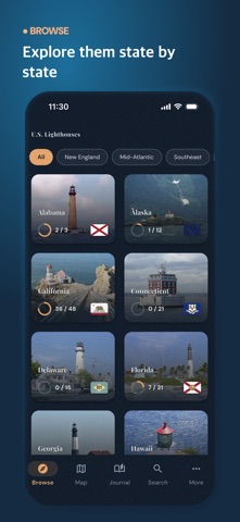 U.S. Lighthouse Guide App Store screenshot 2