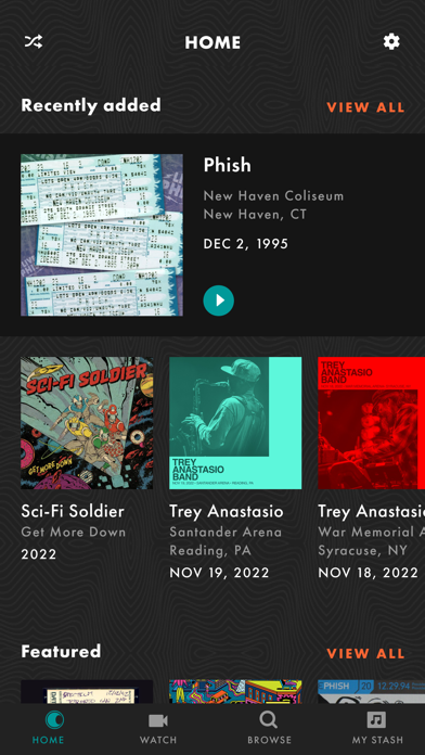 LivePhish App Store screenshot 1