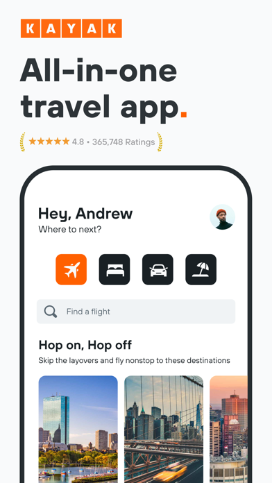 KAYAK: Flights, Hotels & Cars App Store screenshot 1