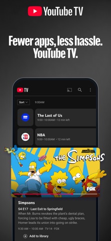 YouTube TV App Store screenshot 1