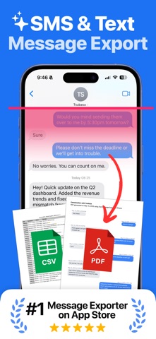 TextPort: Text Message Export App Store screenshot 1
