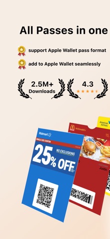Pass2U Wallet - Add store card App Store screenshot 1