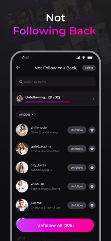 Unfollowers: Followers Tracker App Store screenshot 2
