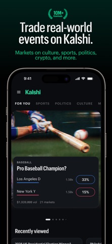 Kalshi: Trade Events & Sports App Store screenshot 1