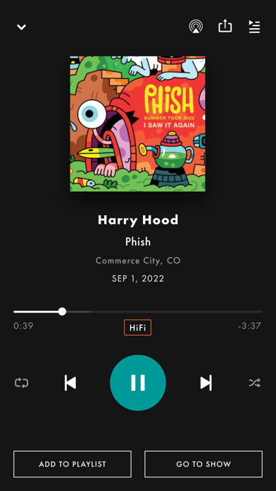 LivePhish App Store screenshot 2