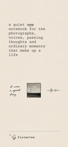 footnotes: notes for noticing App Store screenshot 1