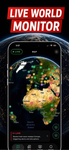 Live World Monitor: GlobeAlert App Store screenshot 1