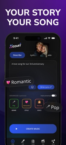 AI Song Generator: Mozart App Store screenshot 2