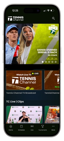Tennis Channel App Store screenshot 1