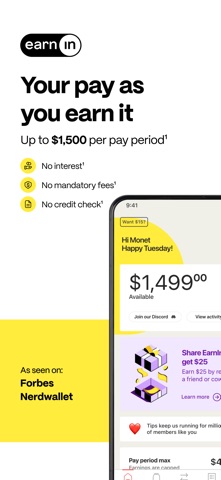 EarnIn: Beyond Cash Advance App Store screenshot 1