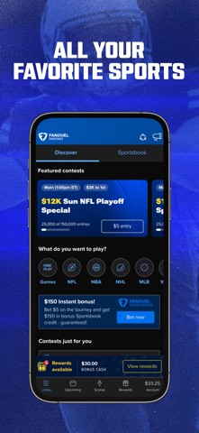 FanDuel Fantasy App Store screenshot 1