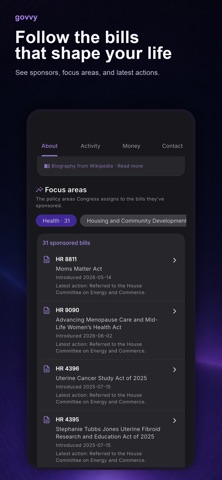 Govvy: US Politicians App Store screenshot 2