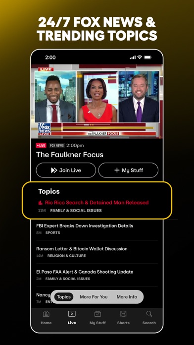 FOX One: Live News, Sports, TV App Store screenshot 2