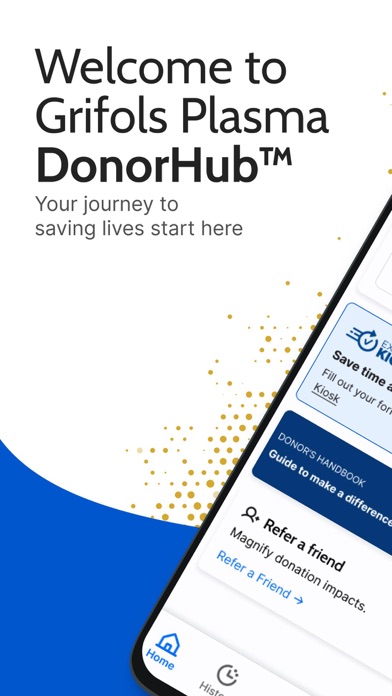 Grifols Plasma Donor Hub App Store screenshot 1