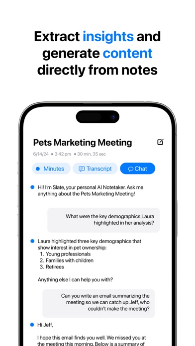 Minutes: AI Meeting Note Taker App Store screenshot 2