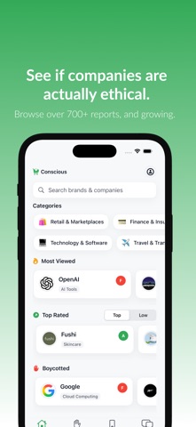 Conscious - Spend Ethically. App Store screenshot 1
