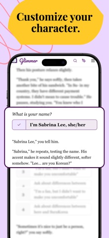 Glimmer: Interactive Fanfics App Store screenshot 2