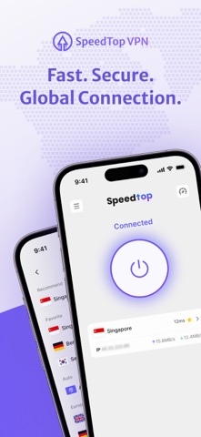 SpeedTop VPN: Fast & Secure App Store screenshot 1