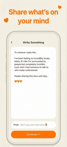 Sincerely: Vent & Confess App Store screenshot 1