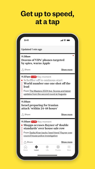 The Telegraph: UK & World News App Store screenshot 2