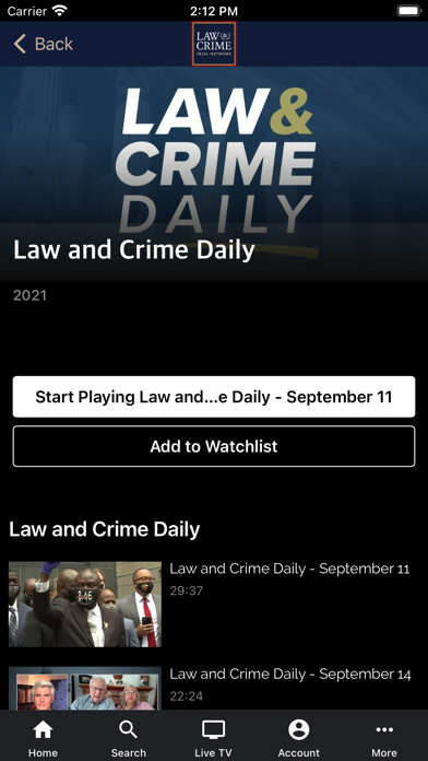 Law & Crime Plus App Store screenshot 2