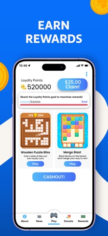 JustPlay: Earn Loyalty Rewards App Store screenshot 1