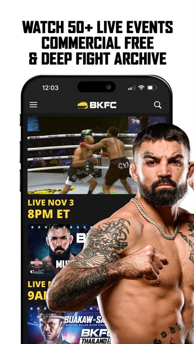 Bare Knuckle TV App Store screenshot 1