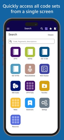 iCoder CPT RVU ICD10 HCPCS App Store screenshot 1