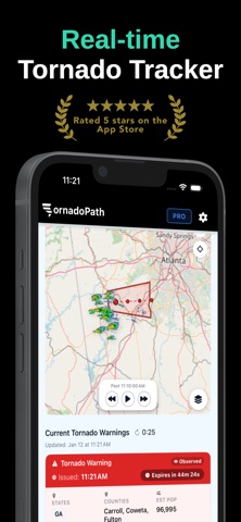 Tornado Tracker by TornadoPath App Store screenshot 1