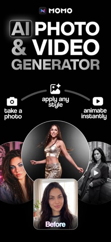 Momo: AI Photo & Video Maker App Store screenshot 1