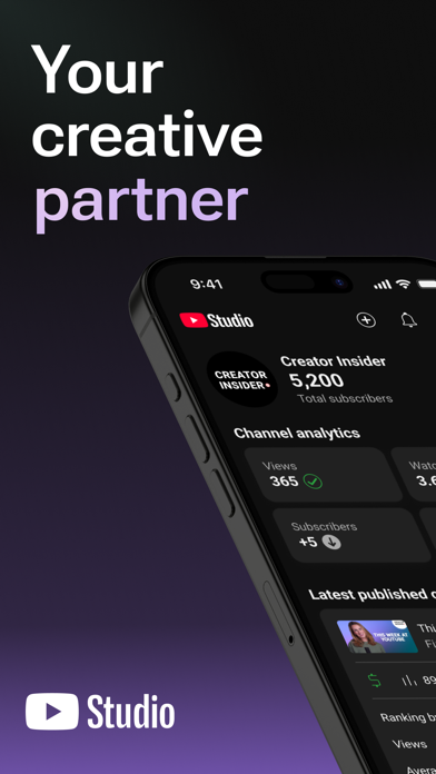 YouTube Studio App Store screenshot 1