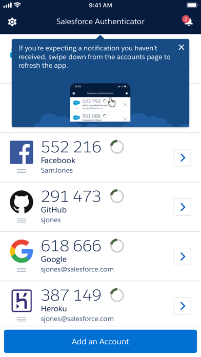 Salesforce Authenticator App Store screenshot 1